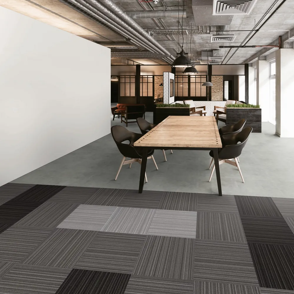 東リ Image Fit シミュレーター出力例：タイルカーペット参考イメージ